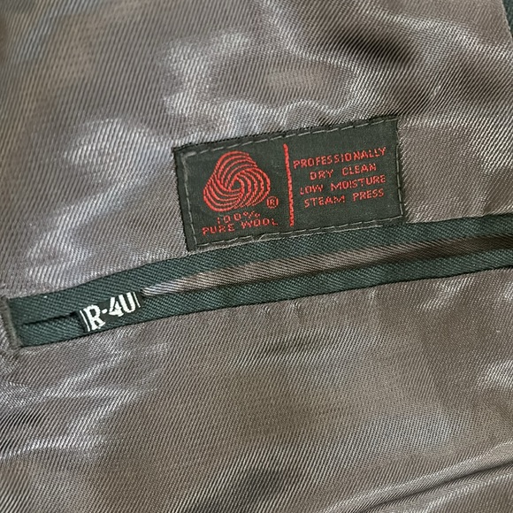 Andre Villard Paris double breasted green suit jacket size 40 - Picture 5 of 5